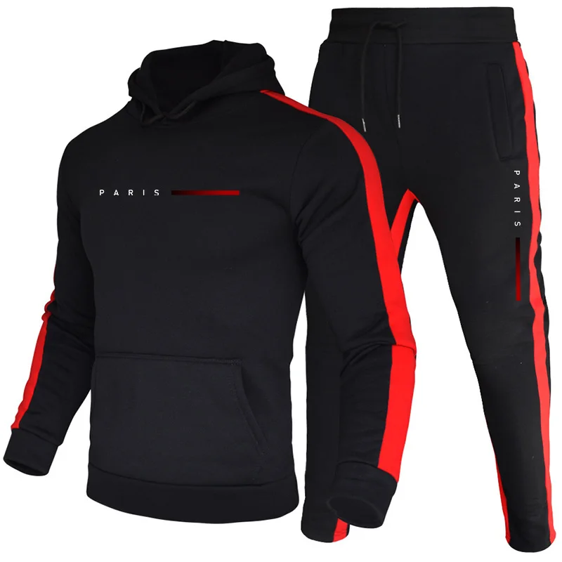 Men'S Fashion Pants - Set di Felpe con Cappuccio da