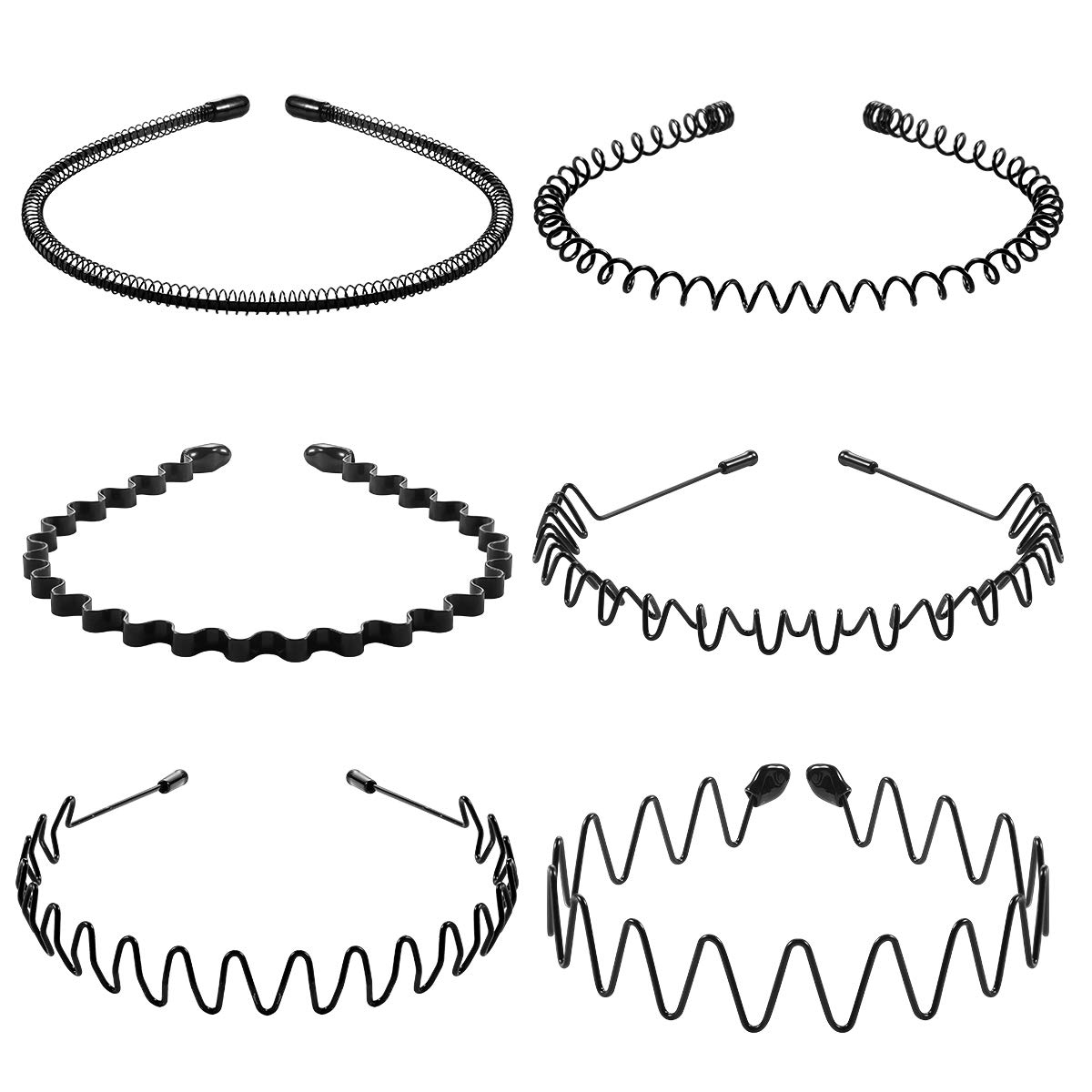 Men Fashion Hair Style - 6 Pezzi Fascia per Capelli Sportiva