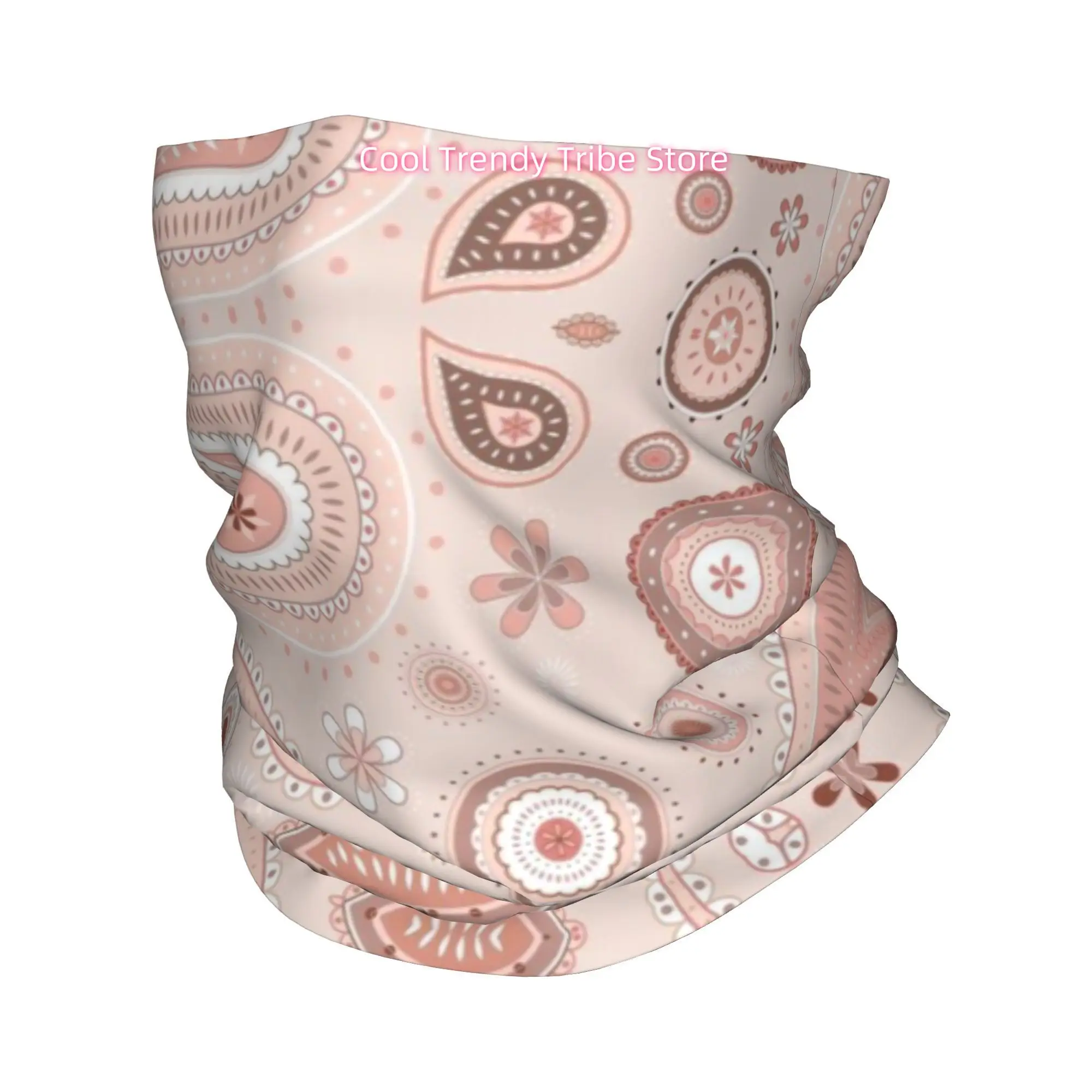 Men Fashion Hair Style - Foulard/Sciarpa Morbida con Motivo Paisley Rosa