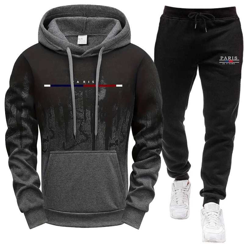 Men'S Fashion Pants - Completo da Uomo/Felpa con Cappuccio/Pantaloni Autunno