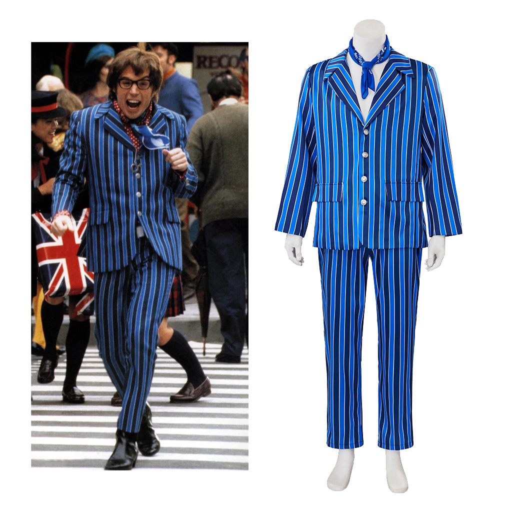 Mens Fashion In 1980S - Film Austin Powers Costume Cosplay vestito