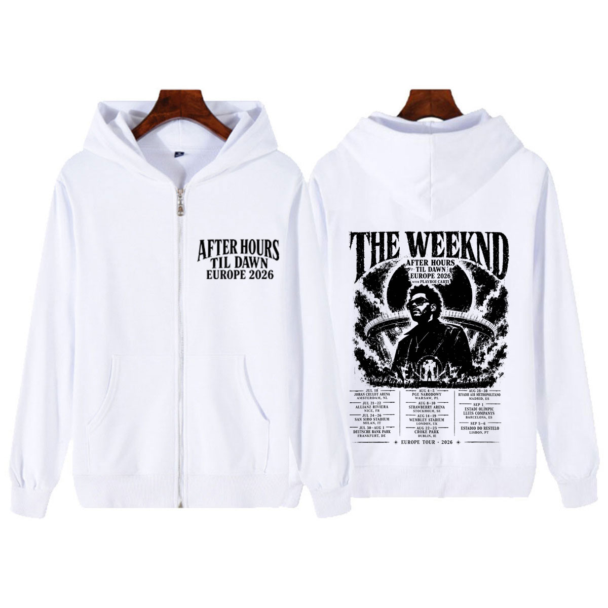 Mens Fashion Zip Up Hoodies - Felpa con Cappuccio e Zip After