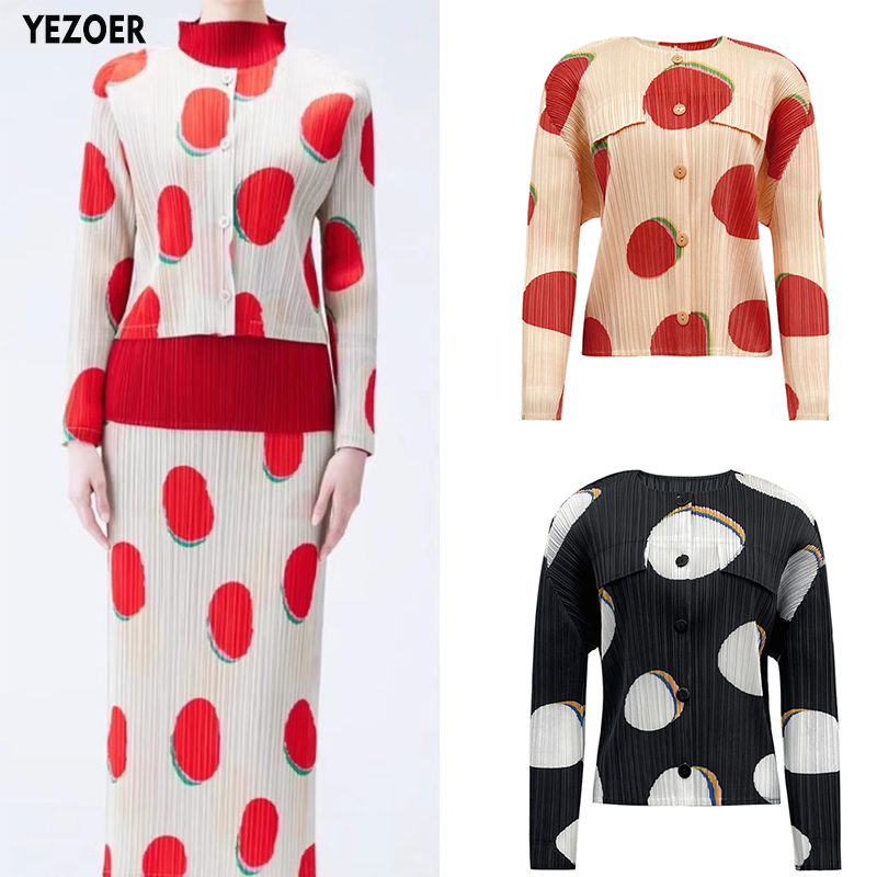 Men'S Fashion Line - Miyake pieghettato due pezzi Set donna