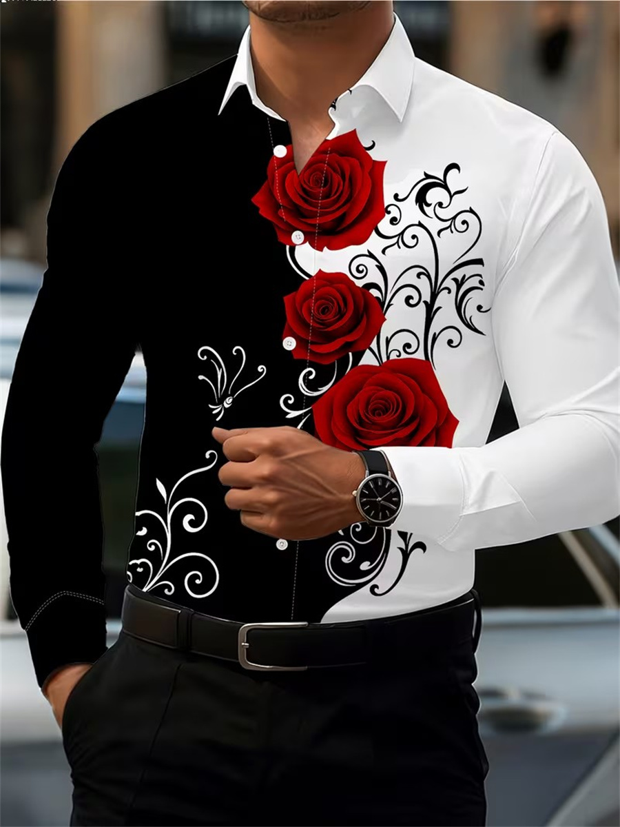 Mens Fashion Style - Camicia a maniche lunghe da uomo