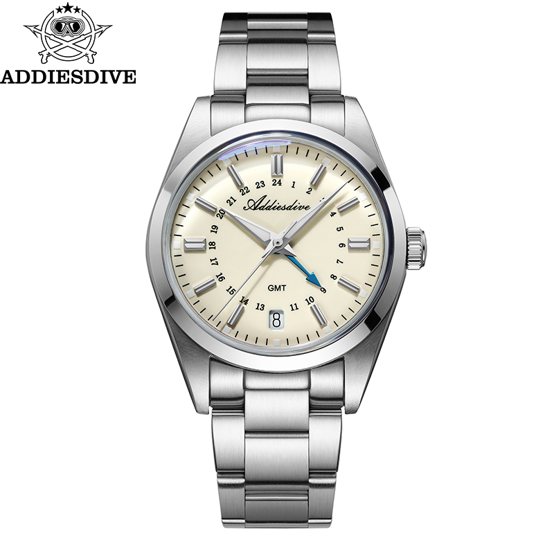 Mens Fashion Bracelet - ADDIESDIVE Hot Brand 36mm Orologio GMT