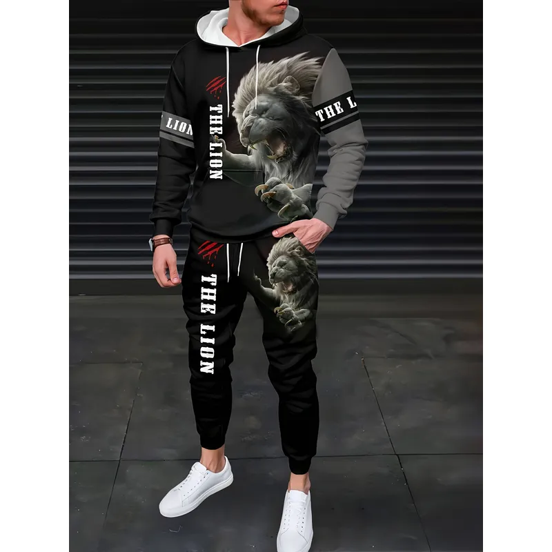 Mens Fashion Style - 2026 Set 2 Pezzi Casual: Felpa