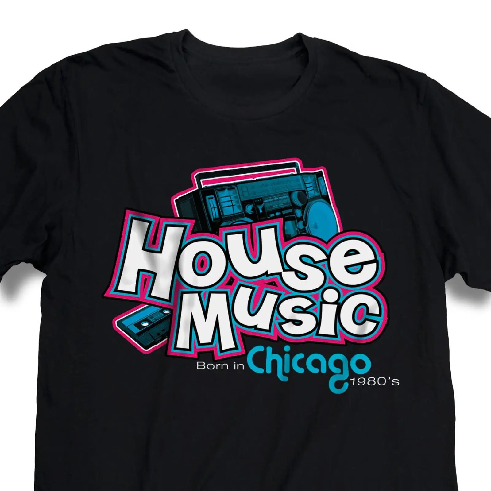Mens Fashion In 1980S - Maglietta Chicago House Music 1980s Rave