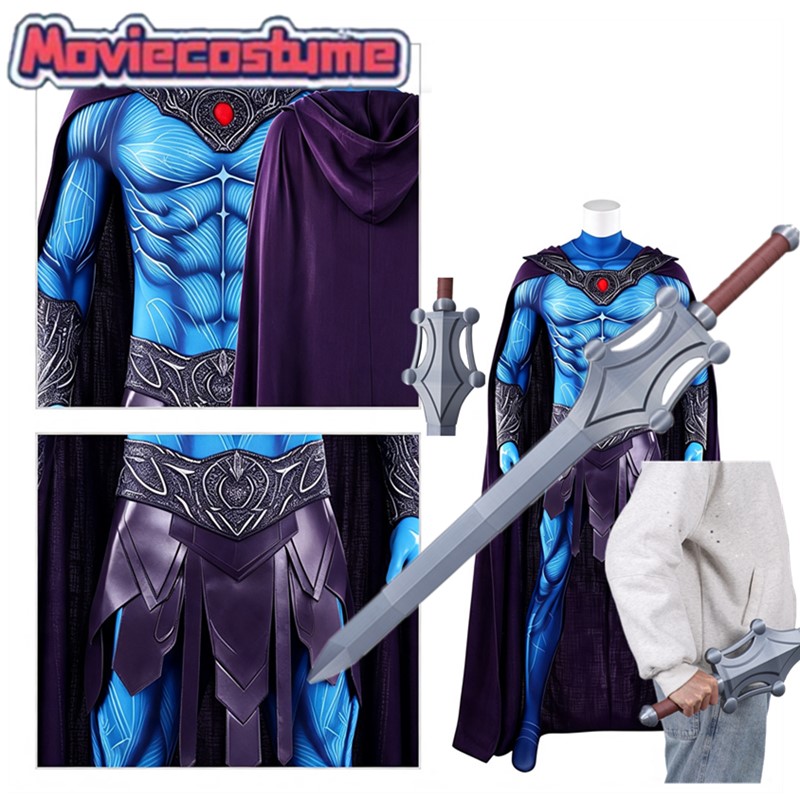 Mens Fashion Jumpsuit - Masters 2026 Costume Cosplay Skeletor Re
