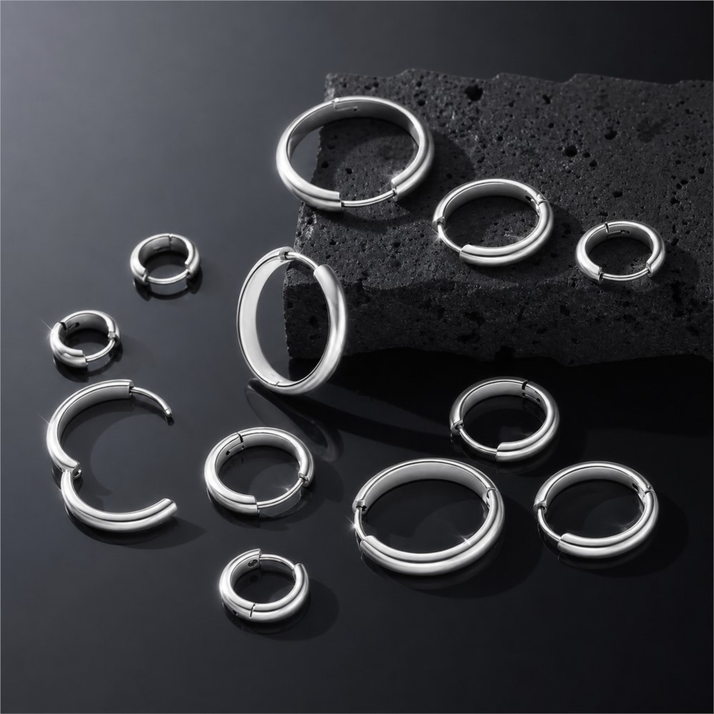 4 Pezzi di Orecchini a Cerchio - Men'S Fashion Jewelry recensione e prezzo