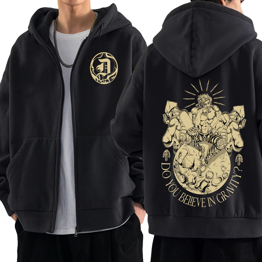Anime Jojo Bizarre Adventure F - Mens Fashion Zip Up Hoodies recensione e prezzo