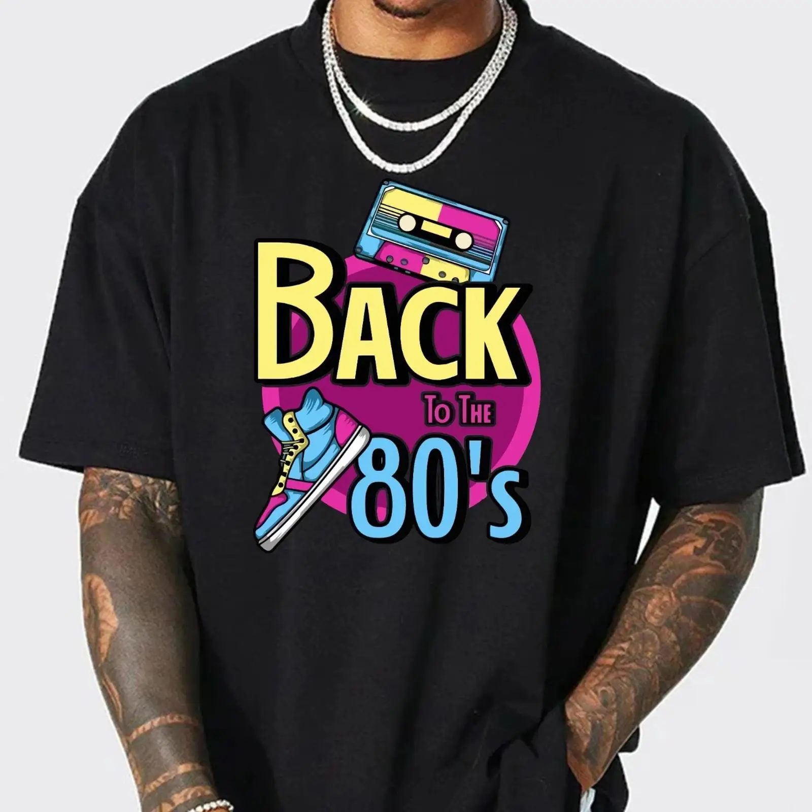 T-shirt retrò anni '80, immagi - Mens Fashion In 1980S recensione e prezzo