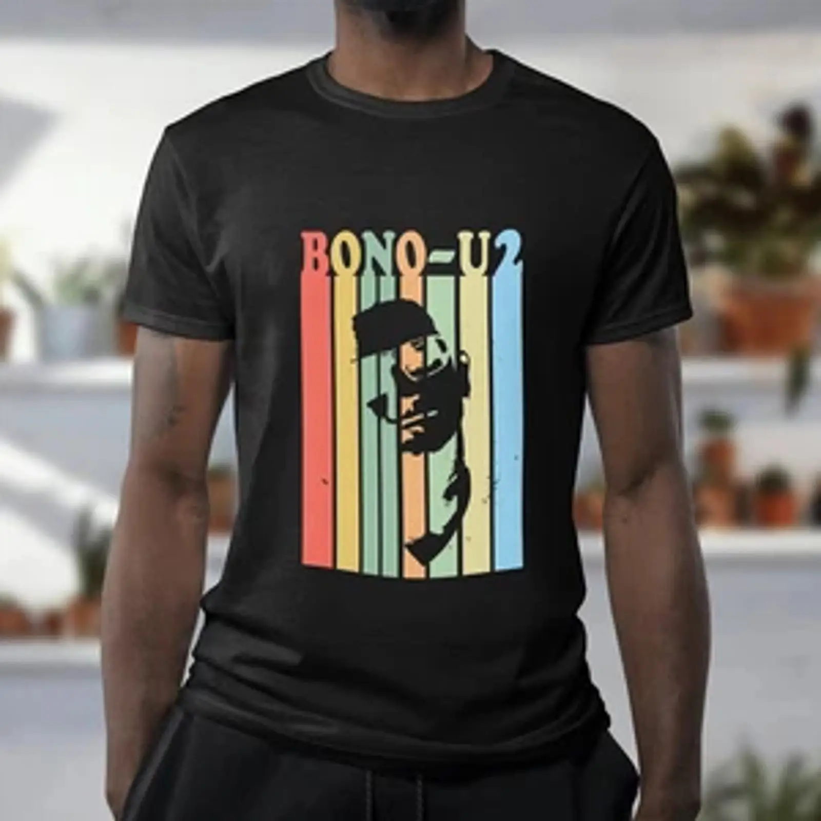 Maglietta BONO U2 Music Legend - Mens Fashion In 1980S recensione e prezzo