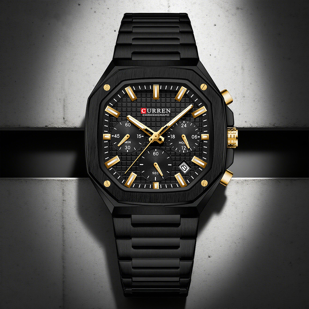 CURREN Orologio cronografo qua - Mens Fashion Bracelet recensione e prezzo